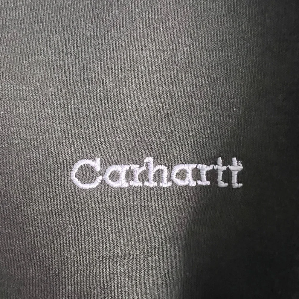 🧥 Vintage Carhartt Full-Zip Hoodie Jacket Olive Green Sherpa Lined Size L - Picture 5 of 7
